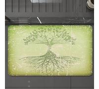 EMCLKS Tappeto Bagno 60x90 cm,Albero della vita, le radici nel terreno riflettono la misteriosa saggezza d,Tappetino Assorbente e Antiscivolo in Microfibra per Bagno,Cucina,Camera da Letto,Corridoio