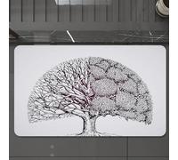 EMCLKS Tappeto Bagno 60x90 cm,Albero della vita, pianta con diversi temi, senza foglie e petali, simbolo d,Tappetino Assorbente e Antiscivolo in Microfibra per Bagno,Cucina,Camera da Letto,Corridoio