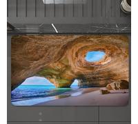 EMCLKS Tappeto Bagno 60x90 cm,Capolavoro della natura: grotta costiera con cielo che domina le acque turch,Tappetino Assorbente e Antiscivolo in Microfibra per Bagno,Cucina,Camera da Letto,Corridoio