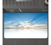 EMCLKS Tappeto Bagno 60x90 cm,Cielo, sole che splende all'orizzonte, luce dorata che filtra attraverso le,Tappetino Assorbente e Antiscivolo in Microfibra per Bagno,Cucina,Camera da Letto,Corridoio
