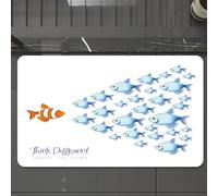 EMCLKS Tappeto Bagno 60x90 cm,Citazione, citazione con un pesce estraneo contro tutti gli altri,Tappetino Assorbente e Antiscivolo in Microfibra per Bagno,Cucina,Camera da Letto,Corridoio