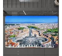 EMCLKS Tappeto Bagno 60x90 cm,Città del Vaticano, Roma. Piazza San Pietro vista dalla Basilica di San Piet,Tappetino Assorbente e Antiscivolo in Microfibra per Bagno,Cucina,Camera da Letto,Corridoio