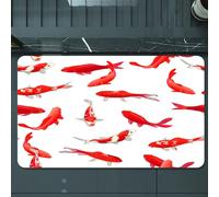 EMCLKS Tappeto Bagno 60x90 cm,Decorazione con animali dell'oceano, pesci koi esotici orientali decorativi,Tappetino Assorbente e Antiscivolo in Microfibra per Bagno,Cucina,Camera da Letto,Corridoio