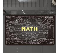 EMCLKS Tappeto Bagno 60x90 cm,Decorazione per l'aula di matematica, lavagna scura con parole matematiche,Tappetino Assorbente e Antiscivolo in Microfibra per Bagno,Cucina,Camera da Letto,Corridoio