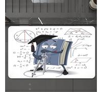 EMCLKS Tappeto Bagno 60x90 cm,Decorazione per l'aula di matematica, personalizzata,Tappetino Assorbente e Antiscivolo in Microfibra per Bagno,Cucina,Camera da Letto,Corridoio