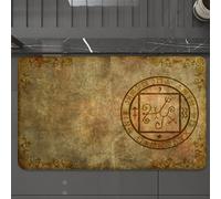 EMCLKS Tappeto Bagno 60x90 cm,Decorazioni occulte, antichi sigilli occulti mistici testurizzati,Tappetino Assorbente e Antiscivolo in Microfibra per Bagno,Cucina,Camera da Letto,Corridoio