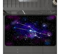 EMCLKS Tappeto Bagno 60x90 cm,Dodici segni zodiacali, stelle sullo sfondo dell'universo, astronomia e dodi,Tappetino Assorbente e Antiscivolo in Microfibra per Bagno,Cucina,Camera da Letto,Corridoio