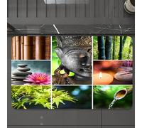 EMCLKS Tappeto Bagno 60x90 cm,Elementi zen di tranquillità e spiritualità, pensiero di pace, simbolo di pa,Tappetino Assorbente e Antiscivolo in Microfibra per Bagno,Cucina,Camera da Letto,Corridoio