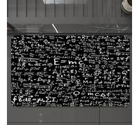 EMCLKS Tappeto Bagno 60x90 cm,Equazioni e formule fisiche Tema matematico Equazioni fisiche astratte in bi,Tappetino Assorbente e Antiscivolo in Microfibra per Bagno,Cucina,Camera da Letto,Corridoio