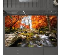 EMCLKS Tappeto Bagno 60x90 cm,Foresta della giungla, alberi pittoreschi e cascata thailandese,Tappetino Assorbente e Antiscivolo in Microfibra per Bagno,Cucina,Camera da Letto,Corridoio