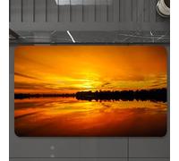 EMCLKS Tappeto Bagno 60x90 cm,Fotografia del tramonto sul lago, riflesso del cielo, natura, tramonto, rifl,Tappetino Assorbente e Antiscivolo in Microfibra per Bagno,Cucina,Camera da Letto,Corridoio