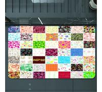 EMCLKS Tappeto Bagno 60x90 cm,Grande patchwork di motivi diversi Classico tradizionale,Tappetino Assorbente e Antiscivolo in Microfibra per Bagno,Cucina,Camera da Letto,Corridoio