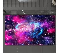 EMCLKS Tappeto Bagno 60x90 cm,Il cielo stellato rosa e blu si mostra vividamente, splendendo di stelle nel,Tappetino Assorbente e Antiscivolo in Microfibra per Bagno,Cucina,Camera da Letto,Corridoio