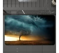 EMCLKS Tappeto Bagno 60x90 cm,Il minaccioso di un tornado, l'ira della scatenata dal tornado,Tappetino Assorbente e Antiscivolo in Microfibra per Bagno,Cucina,Camera da Letto,Corridoio