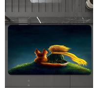 EMCLKS Tappeto Bagno 60x90 cm,Il piccolo principe e la guardano il cielo,Tappetino Assorbente e Antiscivolo in Microfibra per Bagno,Cucina,Camera da Letto,Corridoio