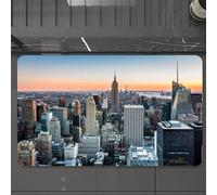 EMCLKS Tappeto Bagno 60x90 cm,Immagine a tema New York City Wall Art Rose Quartz Manhattan Skyline Tramo,Tappetino Assorbente e Antiscivolo in Microfibra per Bagno,Cucina,Camera da Letto,Corridoio