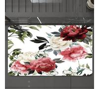 EMCLKS Tappeto Bagno 60x90 cm,Immagine artistica di fiori e rose in stile rustico, acquerello, crema, cora,Tappetino Assorbente e Antiscivolo in Microfibra per Bagno,Cucina,Camera da Letto,Corridoio