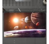 EMCLKS Tappeto Bagno 60x90 cm,La spettacolare immagine della meraviglia dei pianeti nello spazio, che flut,Tappetino Assorbente e Antiscivolo in Microfibra per Bagno,Cucina,Camera da Letto,Corridoio
