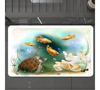 EMCLKS Tappeto Bagno 60x90 cm,L'affascinante mondo sottomarino, la sinfonia oceanica del compagno d'acqua,Tappetino Assorbente e Antiscivolo in Microfibra per Bagno,Cucina,Camera da Letto,Corridoio