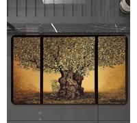 EMCLKS Tappeto Bagno 60x90 cm,L'eterno ulivo sotto la natura, L'orrore dell'ulivo, ode alla grazia della n,Tappetino Assorbente e Antiscivolo in Microfibra per Bagno,Cucina,Camera da Letto,Corridoio