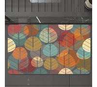 EMCLKS Tappeto Bagno 60x90 cm,Modello senza cuciture con foglie autunnali sullo sfondo. Illustrazione vett,Tappetino Assorbente e Antiscivolo in Microfibra per Bagno,Cucina,Camera da Letto,Corridoio