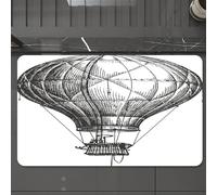 EMCLKS Tappeto Bagno 60x90 cm,Mongolfiera imprecisa, grande nel cielo, stile vintage, viaggi e trasporti i,Tappetino Assorbente e Antiscivolo in Microfibra per Bagno,Cucina,Camera da Letto,Corridoio