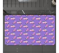 EMCLKS Tappeto Bagno 60x90 cm,Motocicletta, scooter vintage con ponte profondo e ruote da ragazza su un Pu,Tappetino Assorbente e Antiscivolo in Microfibra per Bagno,Cucina,Camera da Letto,Corridoio