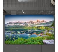 EMCLKS Tappeto Bagno 60x90 cm,Natura, mattina estiva nebbiosa sulla catena montuosa delle Alpi austriache,Tappetino Assorbente e Antiscivolo in Microfibra per Bagno,Cucina,Camera da Letto,Corridoio