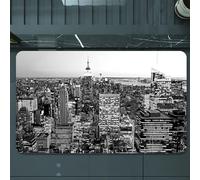 EMCLKS Tappeto Bagno 60x90 cm,New York, Manhattan Panorama Alti edifici cittadini famosi monumenti degli S,Tappetino Assorbente e Antiscivolo in Microfibra per Bagno,Cucina,Camera da Letto,Corridoio