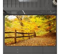 EMCLKS Tappeto Bagno 60x90 cm,Paesaggio, foglie autunnali degli alberi che cadono,Tappetino Assorbente e Antiscivolo in Microfibra per Bagno,Cucina,Camera da Letto,Corridoio