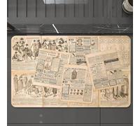 EMCLKS Tappeto Bagno 60x90 cm,Pagine di giornale con pubblicità d'epoca. Rivista di moda femminile.,Tappetino Assorbente e Antiscivolo in Microfibra per Bagno,Cucina,Camera da Letto,Corridoio