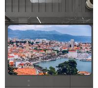 EMCLKS Tappeto Bagno 60x90 cm,Patrimonio dell'umanità dall'UNESCO. Vista panoramica della città di Spalato,Tappetino Assorbente e Antiscivolo in Microfibra per Bagno,Cucina,Camera da Letto,Corridoio