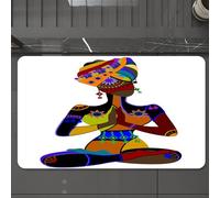 EMCLKS Tappeto Bagno 60x90 cm,persone che pregano i loro dei secondo lo stile etnico,Tappetino Assorbente e Antiscivolo in Microfibra per Bagno,Cucina,Camera da Letto,Corridoio