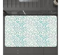 EMCLKS Tappeto Bagno 60x90 cm,pianta, rami e foglie dai toni blu-verdi su sfondo tragico, tessuti e cancel,Tappetino Assorbente e Antiscivolo in Microfibra per Bagno,Cucina,Camera da Letto,Corridoio