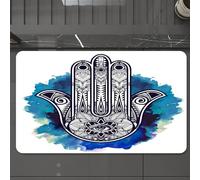 EMCLKS Tappeto Bagno 60x90 cm,Pin di Sunpop Beauty su Tatuaggi Hamsa Tattoo,Tappetino Assorbente e Antiscivolo in Microfibra per Bagno,Cucina,Camera da Letto,Corridoio