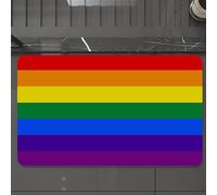 EMCLKS Tappeto Bagno 60x90 cm,Pole LGBT Originale 8 Amore Colori Gay Pride Arcobaleno Omosessualità Asessu,Tappetino Assorbente e Antiscivolo in Microfibra per Bagno,Cucina,Camera da Letto,Corridoio