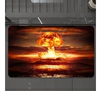 EMCLKS Tappeto Bagno 60x90 cm,Potente esplosione di una bomba nucleare nell'oceano. Guerra nucleare. Alta,Tappetino Assorbente e Antiscivolo in Microfibra per Bagno,Cucina,Camera da Letto,Corridoio