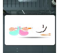 EMCLKS Tappeto Bagno 60x90 cm,Scena stravagante, cicogna che trasporta bambini sorridenti, diffondendo la,Tappetino Assorbente e Antiscivolo in Microfibra per Bagno,Cucina,Camera da Letto,Corridoio