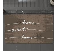 EMCLKS Tappeto Bagno 60x90 cm,Scritta a mano Home Sweet Home, opere d'arte e decorazioni per la casa, sc,Tappetino Assorbente e Antiscivolo in Microfibra per Bagno,Cucina,Camera da Letto,Corridoio