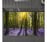 EMCLKS Tappeto Bagno 60x90 cm, Set, il sole illumina un tappeto di Bluebells Blooms Deep a Woodl,Tappetino Assorbente e Antiscivolo in Microfibra per Bagno,Cucina,Camera da Letto,Corridoio