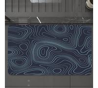 EMCLKS Tappeto Bagno 60x90 cm,Sfondo delle curve di livello della mappa topografica,Tappetino Assorbente e Antiscivolo in Microfibra per Bagno,Cucina,Camera da Letto,Corridoio