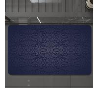 EMCLKS Tappeto Bagno 60x90 cm,Stampa artistica con foglie floreali e vortici, ispirata ai tempi reali anti,Tappetino Assorbente e Antiscivolo in Microfibra per Bagno,Cucina,Camera da Letto,Corridoio