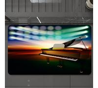 EMCLKS Tappeto Bagno 60x90 cm,Teatro musicale, pianoforte a coda sul palco, concerto astratto e colorato,Tappetino Assorbente e Antiscivolo in Microfibra per Bagno,Cucina,Camera da Letto,Corridoio