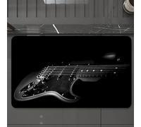 EMCLKS Tappeto Bagno 60x90 cm,Tema per bambini con chitarra elettrica e musica ock, controllo rapido del m,Tappetino Assorbente e Antiscivolo in Microfibra per Bagno,Cucina,Camera da Letto,Corridoio