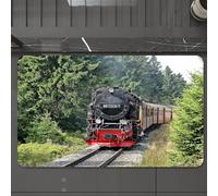 EMCLKS Tappeto Bagno 60x90 cm,Treno a vapore che attraversa un paesaggio forestale, paesaggio panoramico d,Tappetino Assorbente e Antiscivolo in Microfibra per Bagno,Cucina,Camera da Letto,Corridoio