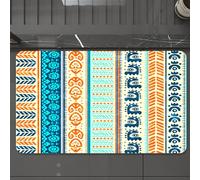 EMCLKS Tappeto Bagno 60x90 cm,Tribù azteca tribale, design a strisce dai toni audaci, splendide strisce in,Tappetino Assorbente e Antiscivolo in Microfibra per Bagno,Cucina,Camera da Letto,Corridoio