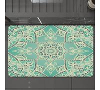 EMCLKS Tappeto Bagno 60x90 cm,Turchese, Arabo, Islamico, Persiano, Impero Ottomano, Motivo, Turco, Iran, R,Tappetino Assorbente e Antiscivolo in Microfibra per Bagno,Cucina,Camera da Letto,Corridoio