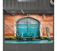 EMCLKS Tappeto Bagno 60x90 cm,Venezia, Palazzo antico con porta d'ingresso antica Città sull'acqua Storico,Tappetino Assorbente e Antiscivolo in Microfibra per Bagno,Cucina,Camera da Letto,Corridoio