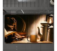 EMCLKS Tappeto Bagno 60x90 cm,Western, Rodeo Cowboy Autentico strumento di lavoro Autentico cappello da co,Tappetino Assorbente e Antiscivolo in Microfibra per Bagno,Cucina,Camera da Letto,Corridoio