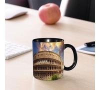 EMCLKS Tazze colazione,Durevole,Tazze Caffe e The 330ml,Idee Regalo Regali Natale,Mug per Lavastoviglie e Microonde,Colosseo di Roma, l'anfiteatro romano si erge maestoso sotto un cielo nuvoloso con